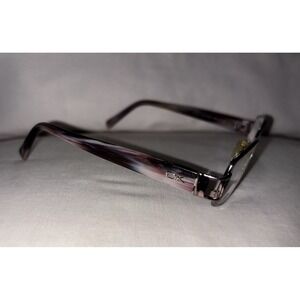 Donna Karen Silver Metal Rectangular Glasses Italy DK 3529 1035 51 16 130 Purple